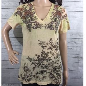Mineral T-Shirt Medium Semi-Sheer Yellow Bohemian